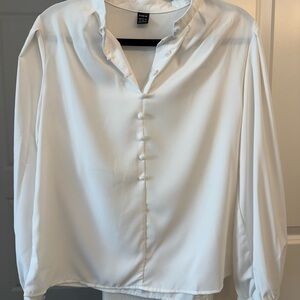 White Button-Up Blouse